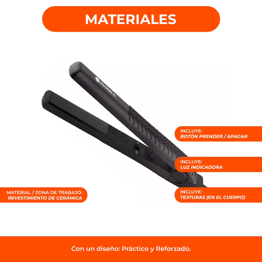 Planchita de pelo Suzika Negra 220V - 240V