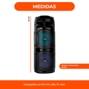 Parlante Portatil Suzika Bluetooth Inalambrico Karaoke + Mic Recargable 6.5"