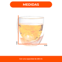 Vaso Doble Vidrio Transparente 250 Cc Cafe Agua Vino.