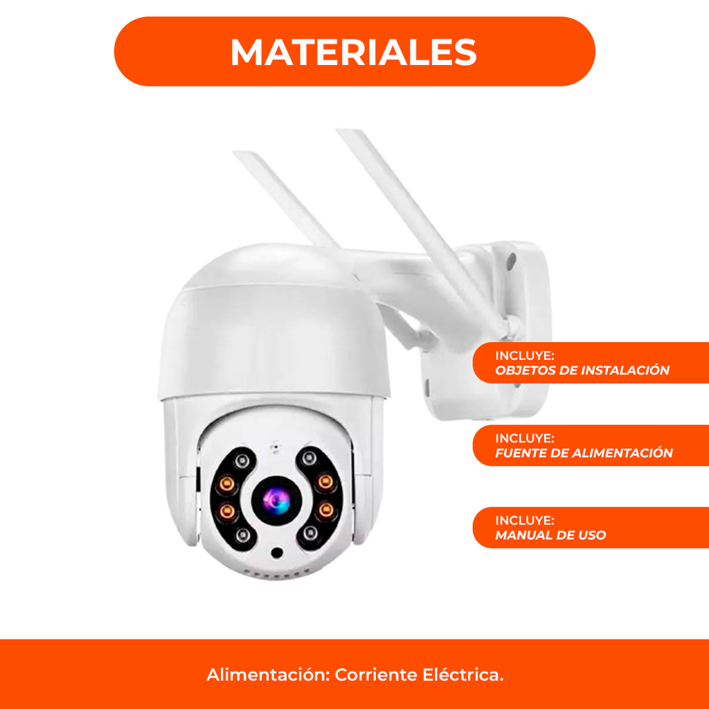 Camara Domo Exterior Seguridad Ip Hd Wifi Vision Nocturna