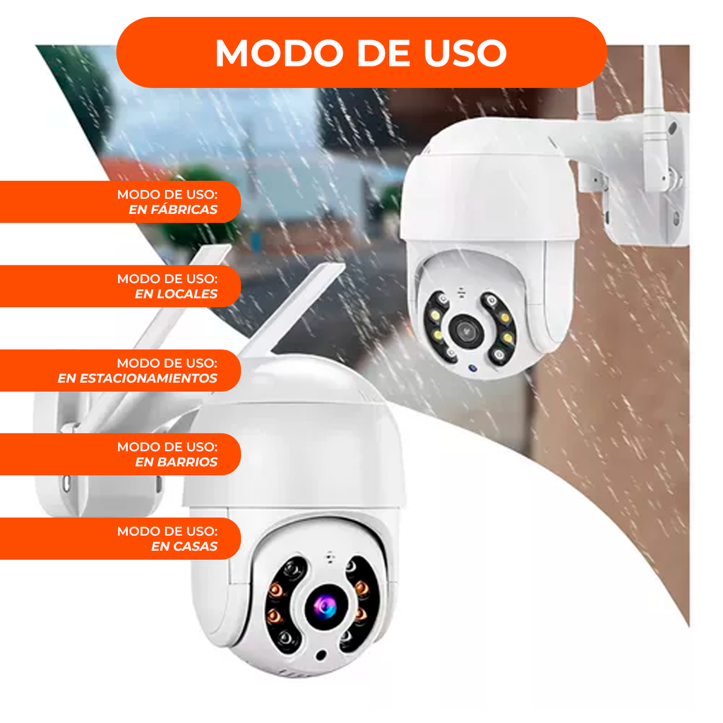 Camara Domo Exterior Seguridad Ip Hd Wifi Vision Nocturna