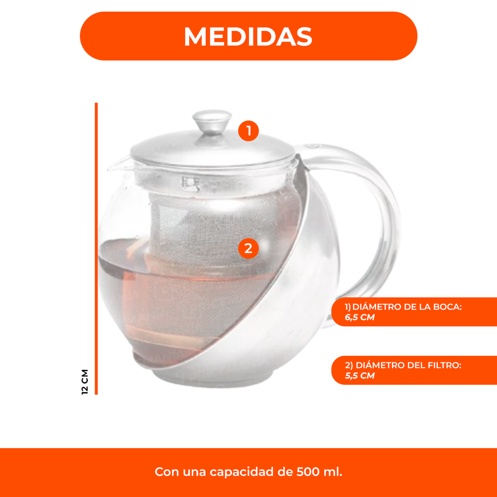 Tetera Acero Inoxidable Infusiones Calientes