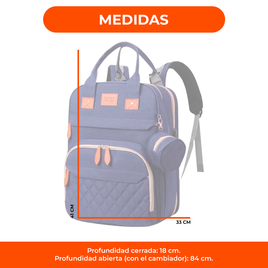 Mochila Con Cuna Y Bolsillos Para Bebé