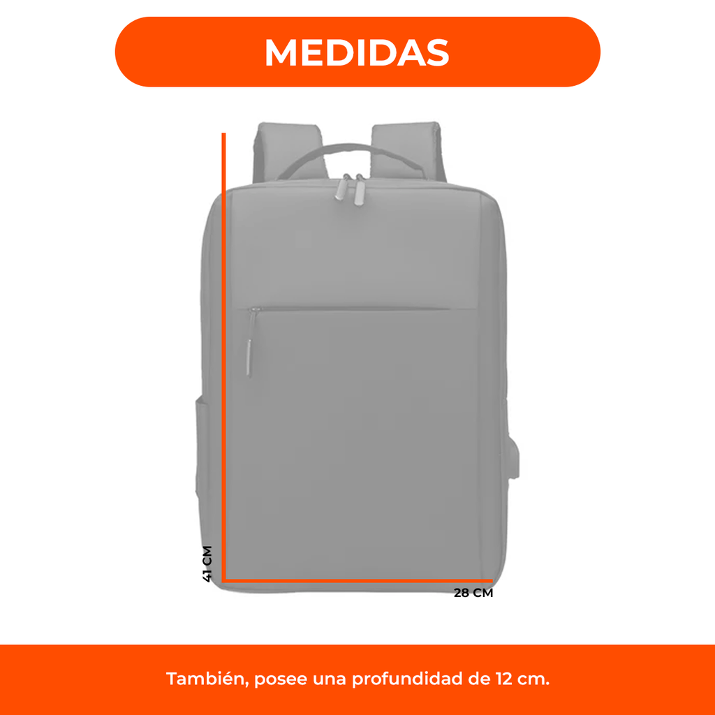 Mochila Urbana División Porta Notebook 15,6 Y Usb.