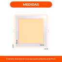 Panel Plafon Led 18w Fria Calida Embutir Cuadrado Interior