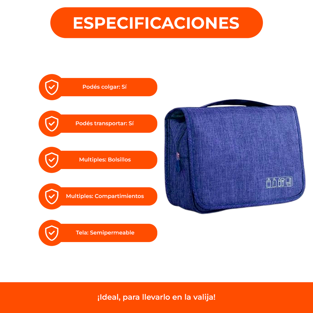 Bolso Organizador Necessaire Colgar Viaje Portacosmeticos