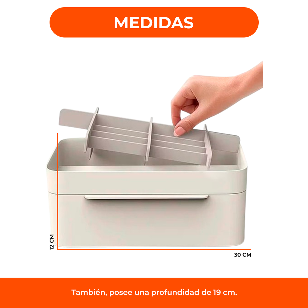 Organizador De Mesa Maquillaje Manicuria Escritorio Plastico