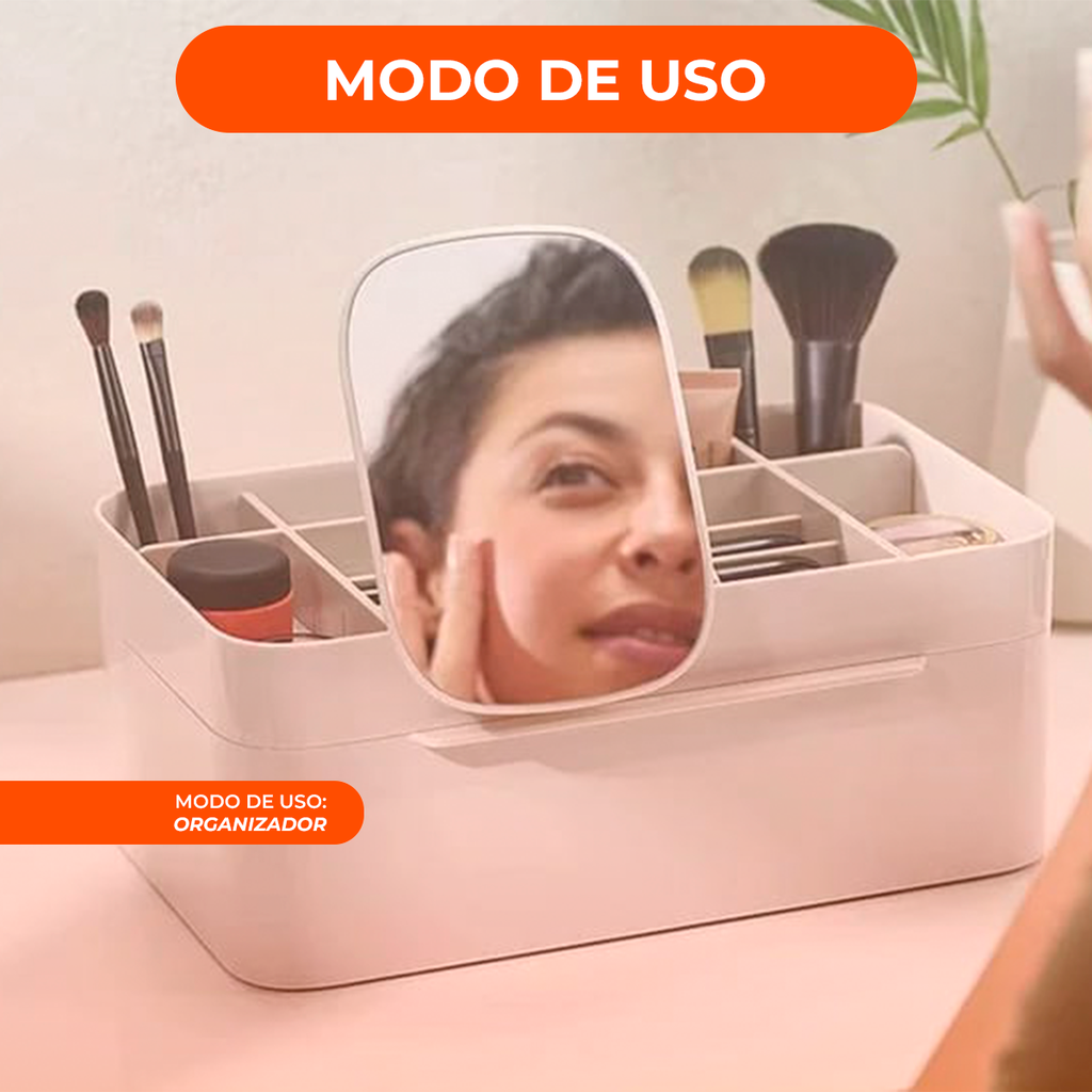 Organizador De Mesa Maquillaje Manicuria Escritorio Plastico