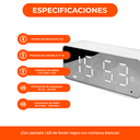 Reloj Despertador Y Parlante Bluetooth Alarma Micro Sd Radio