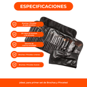 Set X24 Brochas Y Pinceles Para Maquillaje Con Estuche