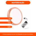 Panel Led 18w Aplicar Superficial Plafon Circular Redondo Bronce