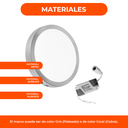 Panel Led 18w Aplicar Superficial Plafon Circular Redondo Bronce