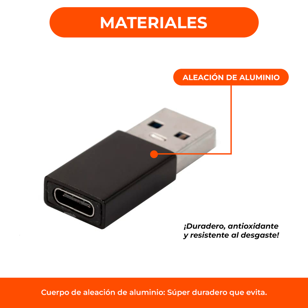 Adaptador Usb-c Hembra A Usb 3.0 Macho Otg Usb C Usb