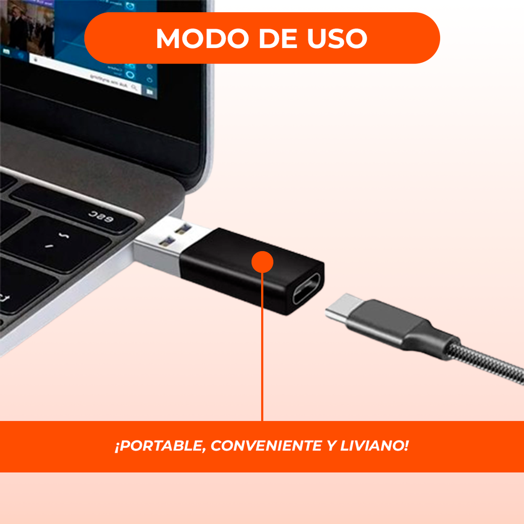 Adaptador Usb-c Hembra A Usb 3.0 Macho Otg Usb C Usb