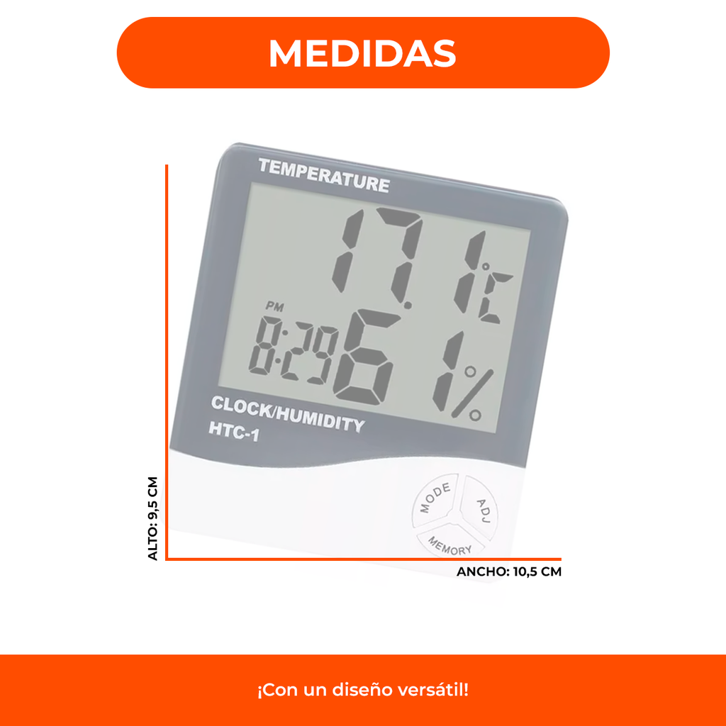 Termometro Higrometro Digital Humedad Temperatura Medidor