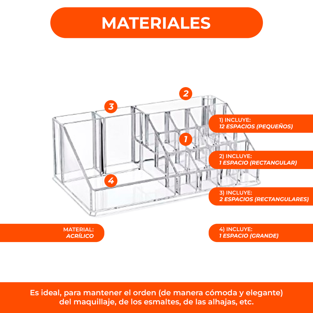 Organizador Maquillaje Porta Brochas Pinceles Cosméticos