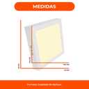 Panel Plafon Led 18w Luz Fria Para Aplicar Cuadrado Exterior