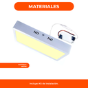 Panel Plafon Led 18w Luz Fria Para Aplicar Cuadrado Exterior