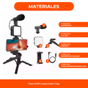 Kit Video Streaming Microfono Tripode Luz Youtube