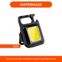 Linterna Led Recargable Usb Potente Iman Llavero Destapador