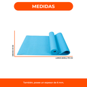 Colchoneta Mat Yoga Pilates Pvc Gimnasia Fitnes 180x60 X6mm