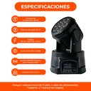 Cabezal Movil 7 Led X 12w Rgbw Robotico Dmx 13 Canales Dj