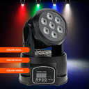 Cabezal Movil 7 Led X 12w Rgbw Robotico Dmx 13 Canales Dj