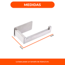 Porta Rollo Papel Higienico Metal Gancho Soporte Toalla Baño