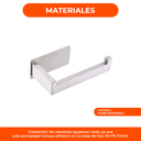 Porta Rollo Papel Higienico Metal Gancho Soporte Toalla Baño