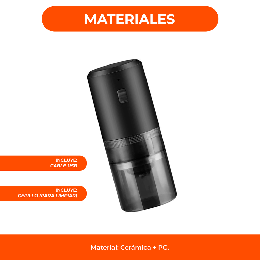 Molinillo Cafe Ceramica Recargable Usb