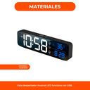 Reloj Despertador Pantalla Led Alarma Temperatura Brillo