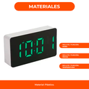 Reloj Despertador Pantalla Espejada Con Alarma Y Temperatura