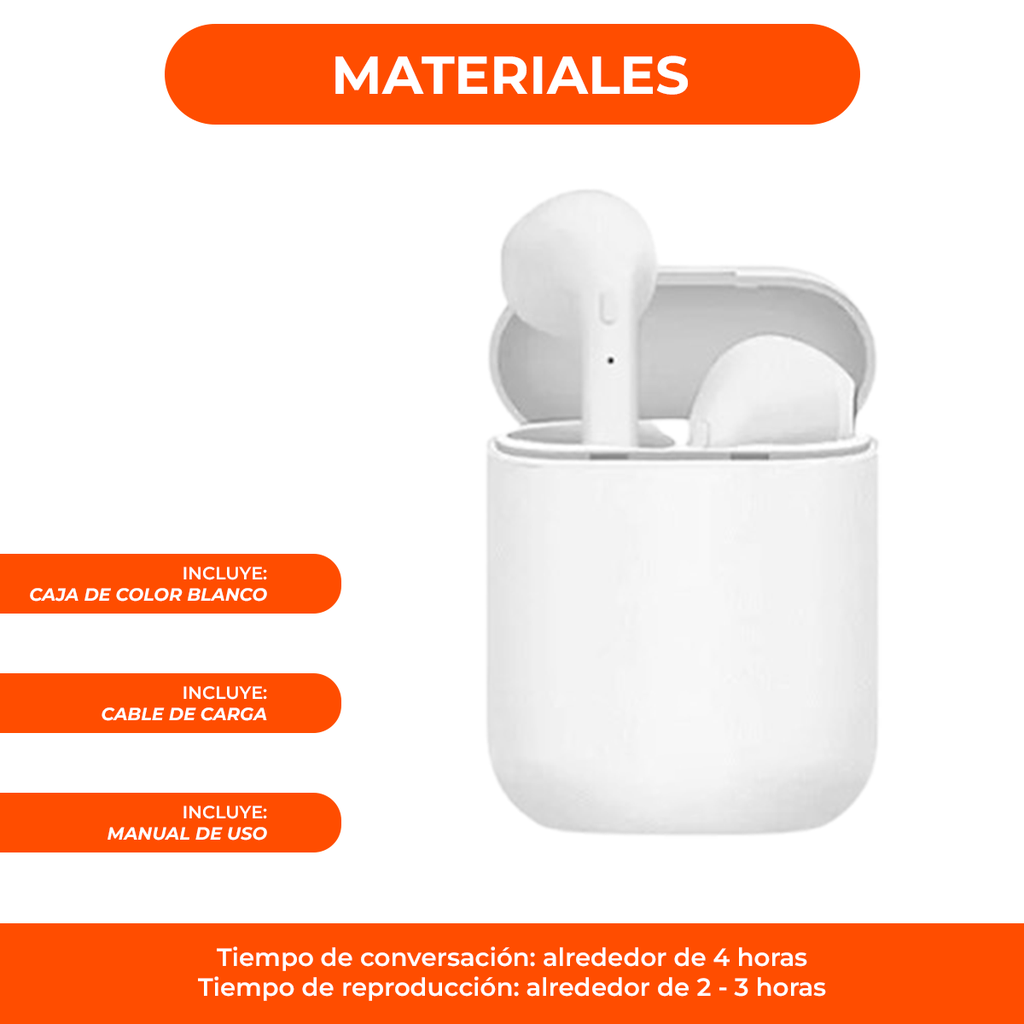 Auriculares Inalámbricos Inpods12 Bluetooth Micrófono