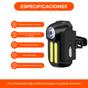 Linterna Luz Led Bicicleta Recargable Inalambrica Usb