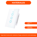 Tecla Smart Pared Blanca 3 Canales Wifi Ac100-240v