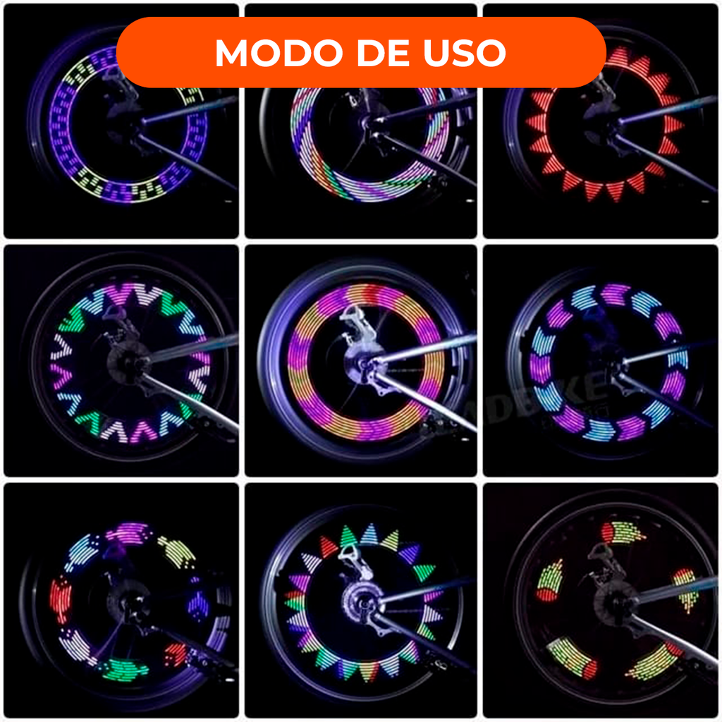 Luces Led Para Ruedas De Bicicleta Recargable Usb