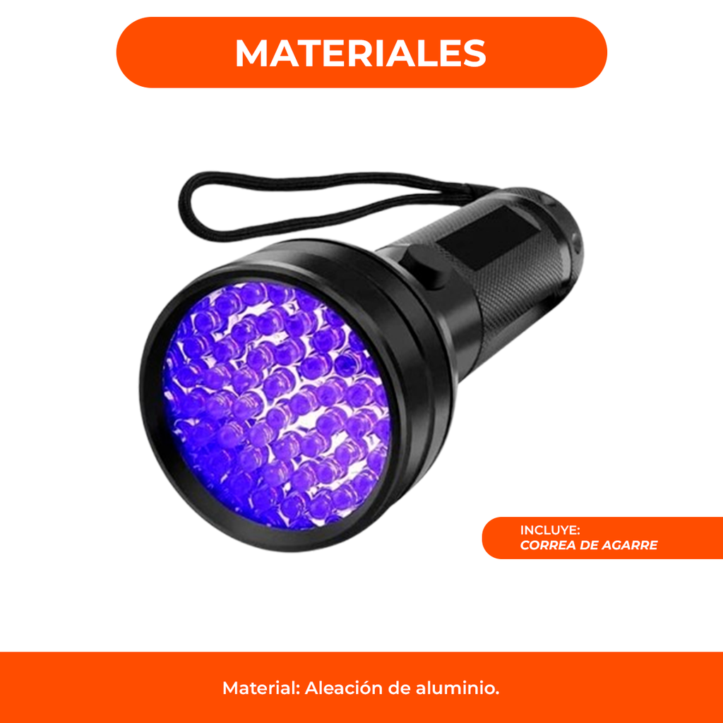 Linterna 51 Led Uv Luz Ultravioleta Detectora Fluidos