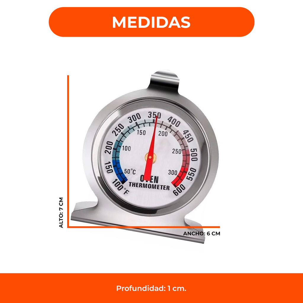 Termometro De Horno Indicador Temperatura Cocina Acero