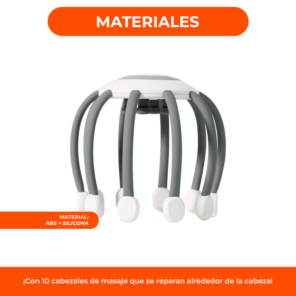 Masajeador De Cabeza Automático Recargable Estimulación Usb