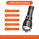 Linterna Tactica Led P50 Recargable Usb Zoom Calidad Premium