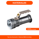 Linterna Potente Reflector Farol Mano Recargable Usb