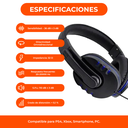 Auriculares Gamer K8007 Vincha Cable