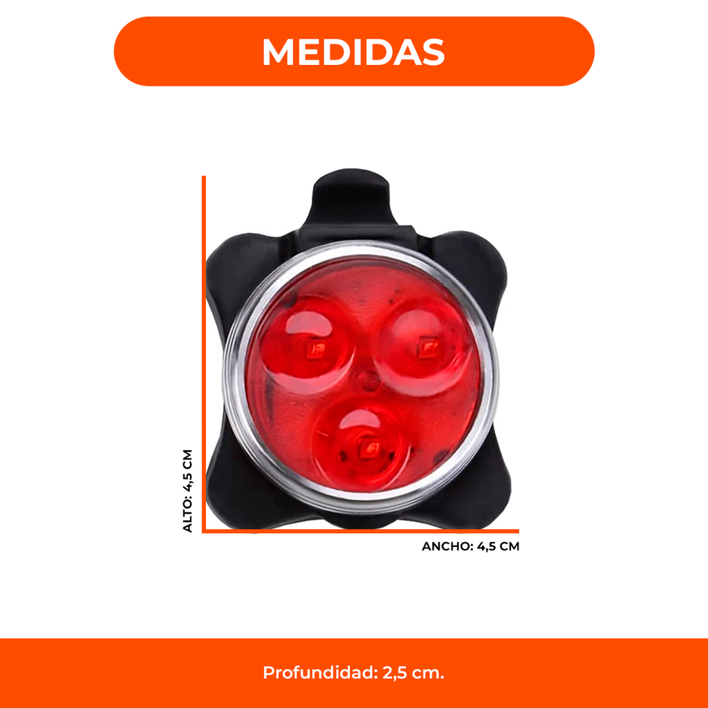 Luz Para Bicicleta Seguridad Luz Led Blanca Roja