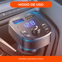 Adaptador Conversor Bluetooth Auto Stereo Audio Inalambrico