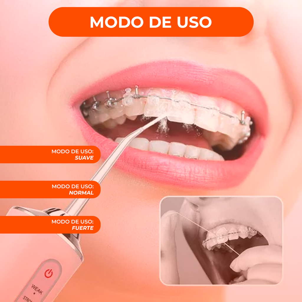 Irrigador Bucal Portátil Limpieza Dental Salud Recargable