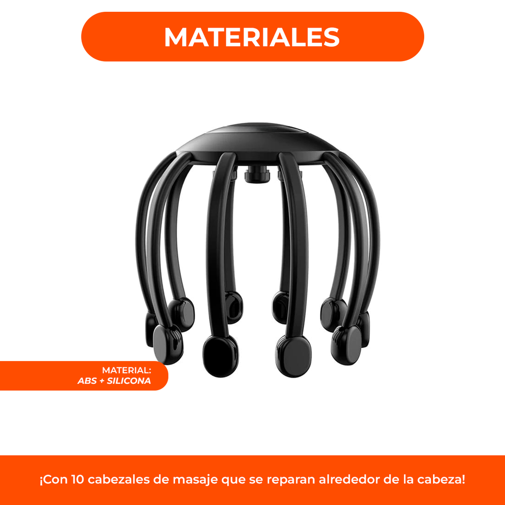 Masajeador De Cabeza Automático Recargable Estimulación Usb