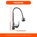 Griferia Cocina Canilla Monocomando Lluvia Chorro Flexible A