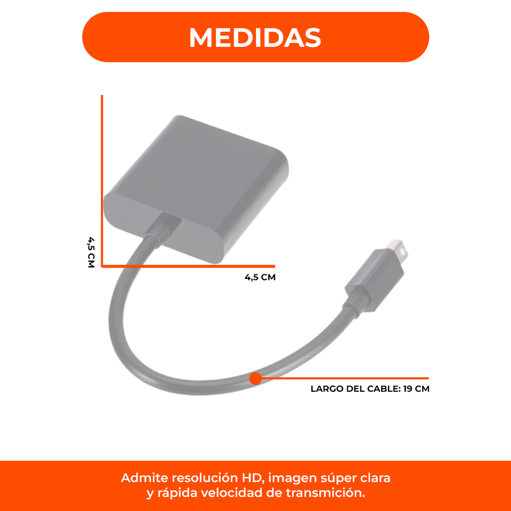 Cable Conversor Hdmi A Vga Full Hd