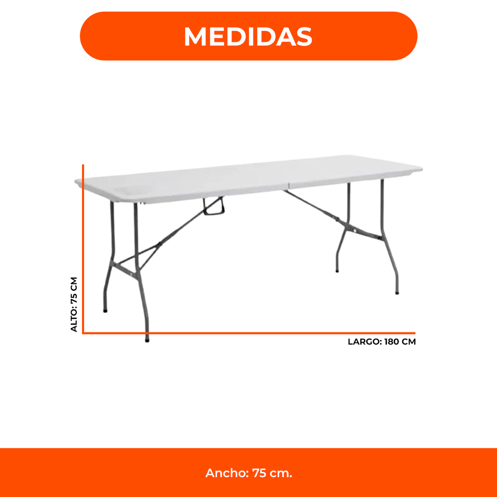 Mesa Plegable 180*76*74