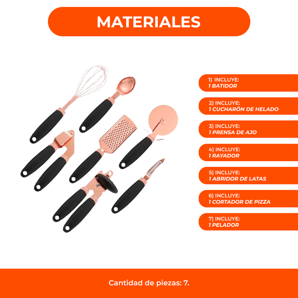 Set x7 Utensilios de Cocina